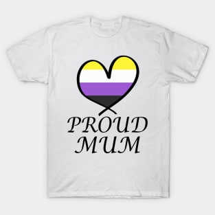 Proud Mum LGBT Gay Pride Month Nonbinary Flag T-Shirt